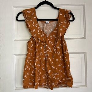 Flutter sleeve tank top